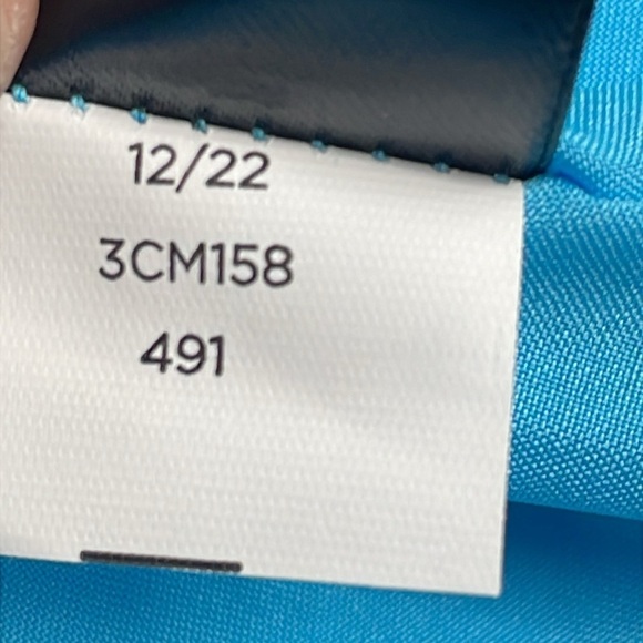 NWT TAHARI ASL Collared Midi Dress In Blue Faux Wrap Long Sleeve Sz 8 - Picture 14 of 14